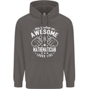 An Awesome Mathematician Looks Like Mens 80% Cotton Hoodie Charcoal