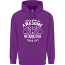 An Awesome Mathematician Looks Like Mens 80% Cotton Hoodie Purple
