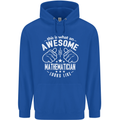 An Awesome Mathematician Looks Like Mens 80% Cotton Hoodie Royal Blue