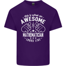 An Awesome Mathematician Looks Like Mens Cotton T-Shirt Tee Top Purple