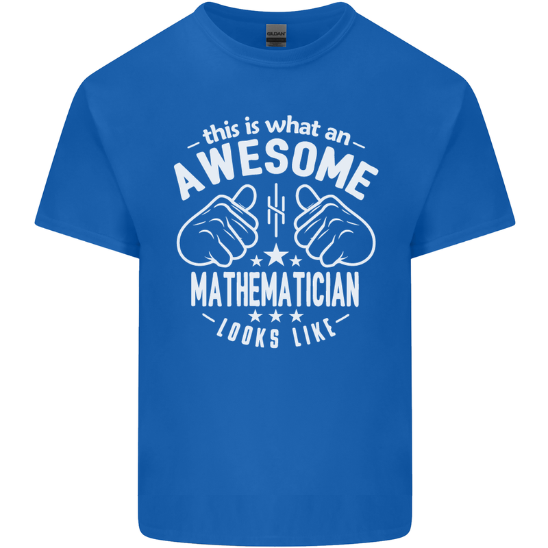 An Awesome Mathematician Looks Like Mens Cotton T-Shirt Tee Top Royal Blue