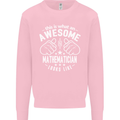 An Awesome Mathematician Looks Like Mens Sweatshirt Jumper Light Pink