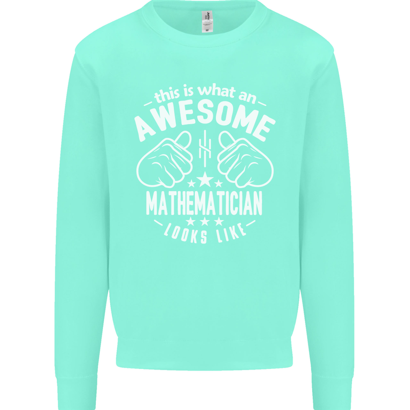An Awesome Mathematician Looks Like Mens Sweatshirt Jumper Peppermint