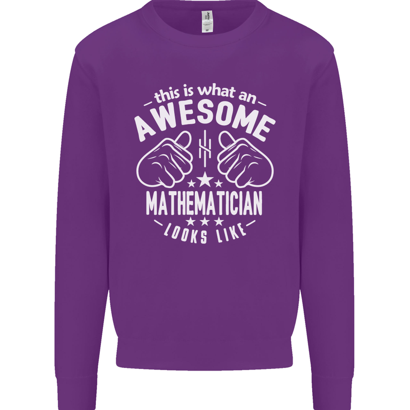 An Awesome Mathematician Looks Like Mens Sweatshirt Jumper Purple