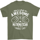 An Awesome Mathematician Looks Like Mens T-Shirt Cotton Gildan Military Green
