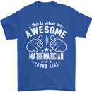 An Awesome Mathematician Looks Like Mens T-Shirt Cotton Gildan Royal Blue