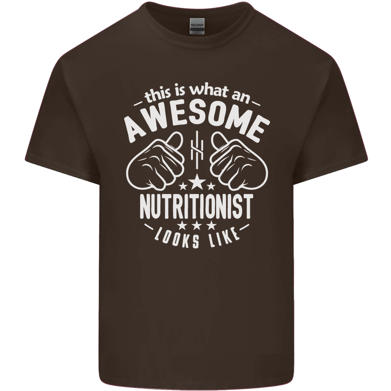 An Awesome Nutritionist Looks Like Mens Cotton T-Shirt Tee Top Dark Chocolate