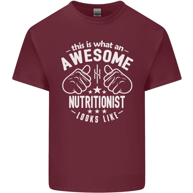 An Awesome Nutritionist Looks Like Mens Cotton T-Shirt Tee Top Maroon
