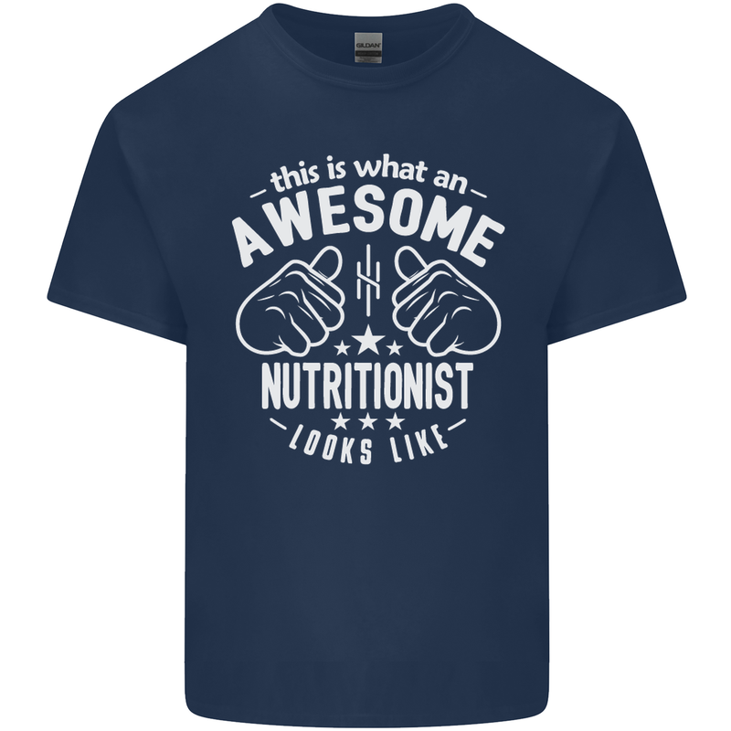 An Awesome Nutritionist Looks Like Mens Cotton T-Shirt Tee Top Navy Blue