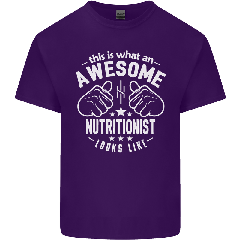 An Awesome Nutritionist Looks Like Mens Cotton T-Shirt Tee Top Purple