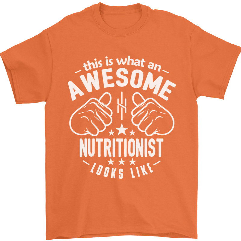 An Awesome Nutritionist Looks Like Mens T-Shirt Cotton Gildan Orange