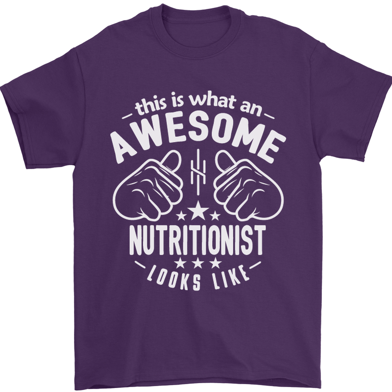 An Awesome Nutritionist Looks Like Mens T-Shirt Cotton Gildan Purple