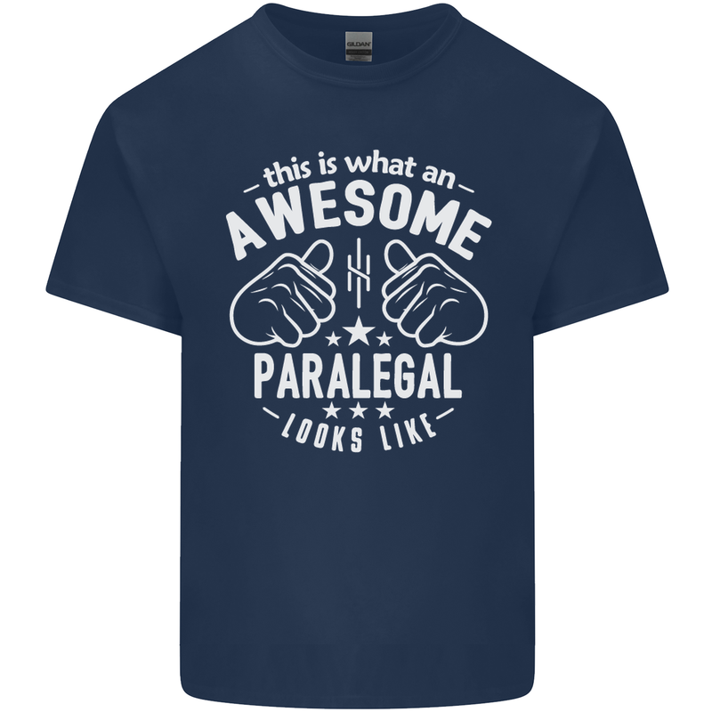 An Awesome Paralegal Looks Like Mens Cotton T-Shirt Tee Top Navy Blue