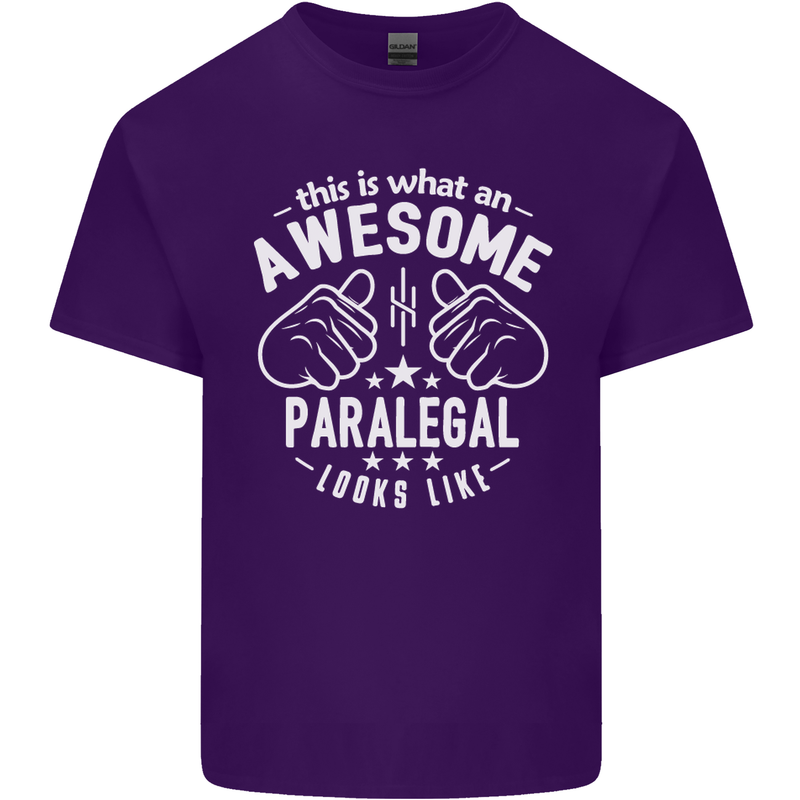 An Awesome Paralegal Looks Like Mens Cotton T-Shirt Tee Top Purple