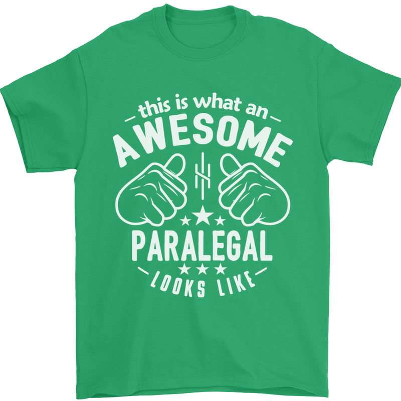 An Awesome Paralegal Looks Like Mens T-Shirt Cotton Gildan Irish Green