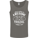 An Awesome Paralegal Looks Like Mens Vest Tank Top Charcoal