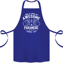 An Awesome Paramedic Looks Like Cotton Apron 100% Organic Royal Blue