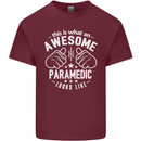 An Awesome Paramedic Looks Like Mens Cotton T-Shirt Tee Top Maroon