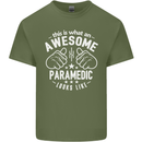 An Awesome Paramedic Looks Like Mens Cotton T-Shirt Tee Top Military Green
