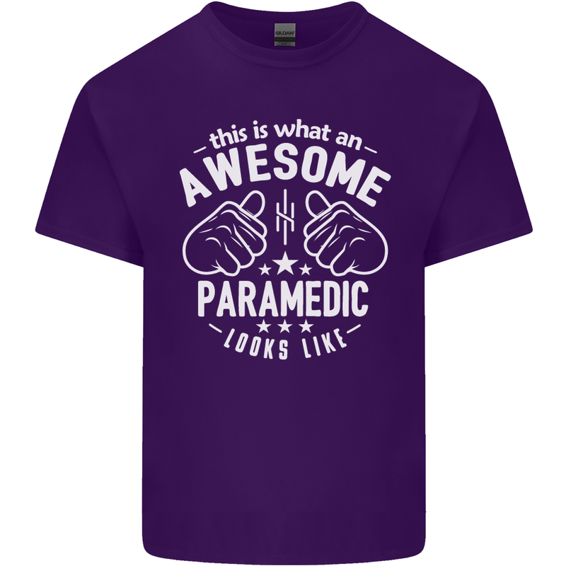 An Awesome Paramedic Looks Like Mens Cotton T-Shirt Tee Top Purple