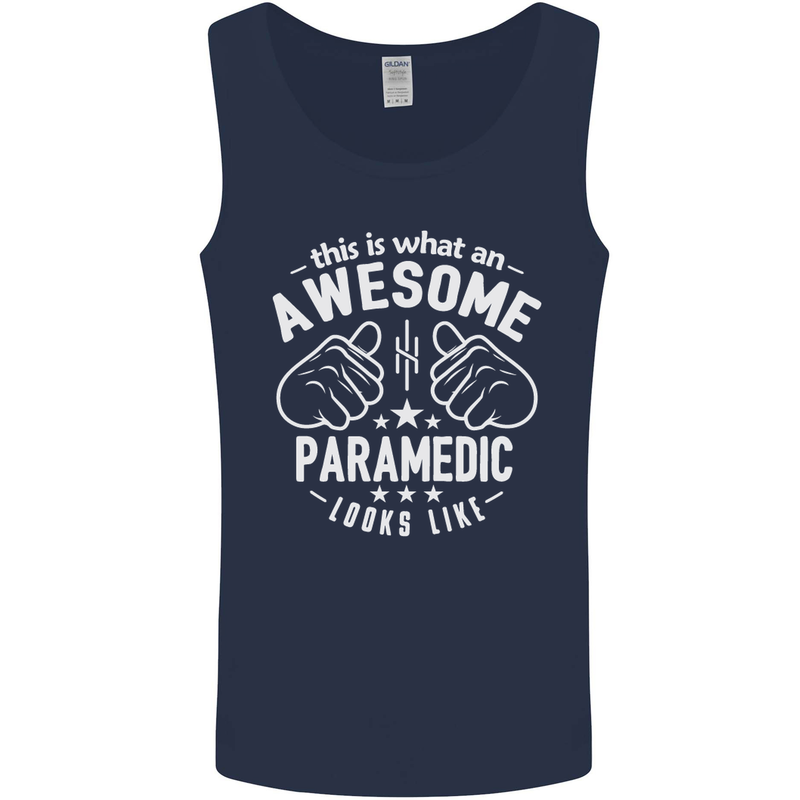 An Awesome Paramedic Looks Like Mens Vest Tank Top Navy Blue