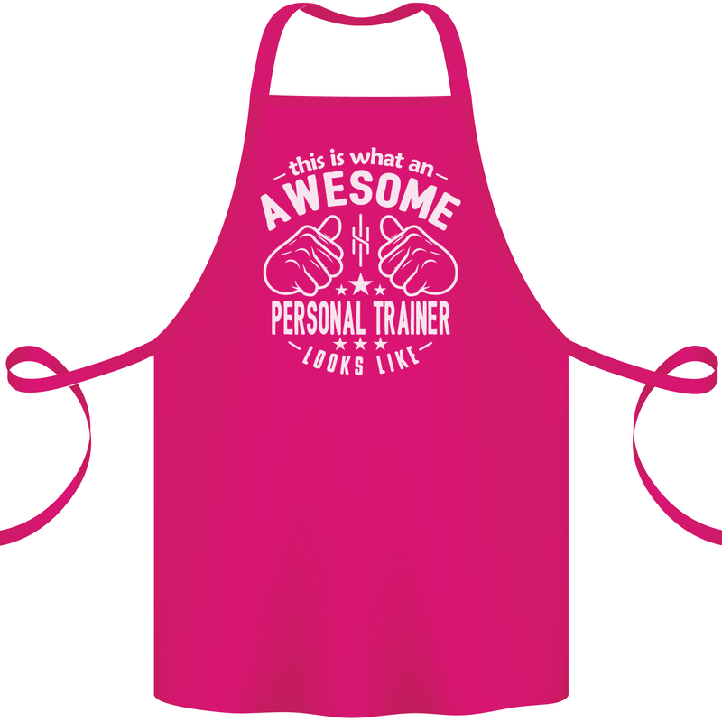 An Awesome Personal Trainer Looks Like Cotton Apron 100% Organic Pink