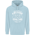 An Awesome Personal Trainer Looks Like Mens 80% Cotton Hoodie Light Blue