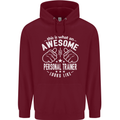 An Awesome Personal Trainer Looks Like Mens 80% Cotton Hoodie Maroon