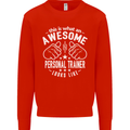 An Awesome Personal Trainer Looks Like Mens Sweatshirt Jumper Bright Red