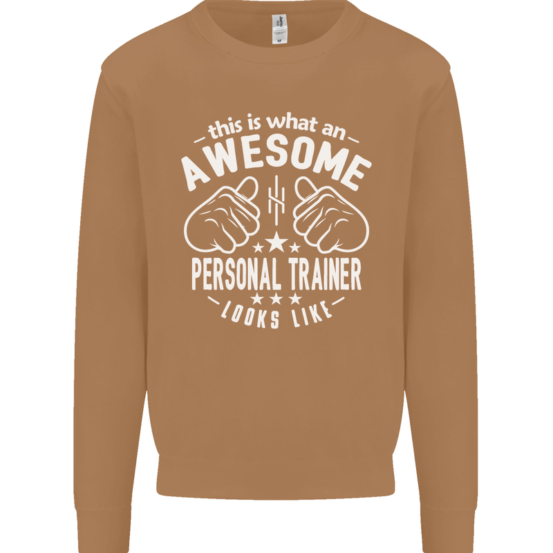 An Awesome Personal Trainer Looks Like Mens Sweatshirt Jumper Caramel Latte