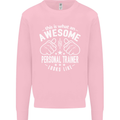 An Awesome Personal Trainer Looks Like Mens Sweatshirt Jumper Light Pink