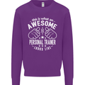 An Awesome Personal Trainer Looks Like Mens Sweatshirt Jumper Purple