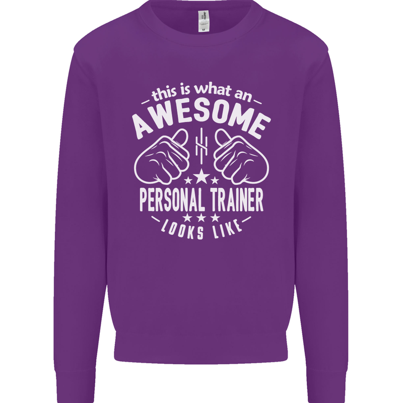 An Awesome Personal Trainer Looks Like Mens Sweatshirt Jumper Purple
