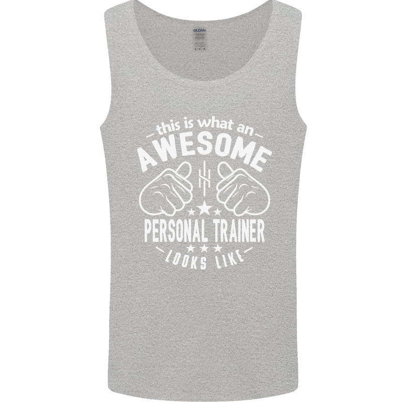 An Awesome Personal Trainer Looks Like Mens Vest Tank Top Sports Grey