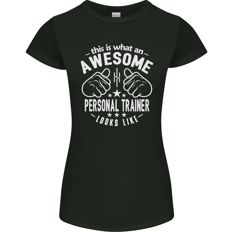 An Awesome Personal Trainer Looks Like Womens Petite Cut T-Shirt Black
