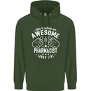 An Awesome Pharmacist Looks Like Mens 80% Cotton Hoodie Forest Green