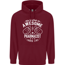 An Awesome Pharmacist Looks Like Mens 80% Cotton Hoodie Maroon