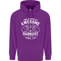 An Awesome Pharmacist Looks Like Mens 80% Cotton Hoodie Purple