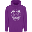 An Awesome Pharmacist Looks Like Mens 80% Cotton Hoodie Purple