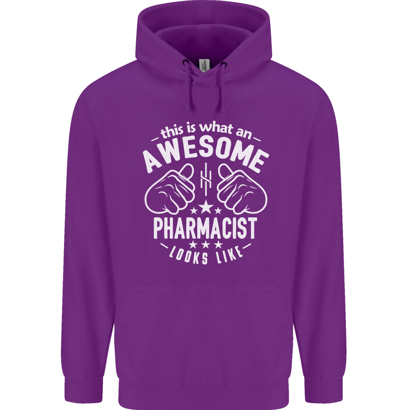 An Awesome Pharmacist Looks Like Mens 80% Cotton Hoodie Purple