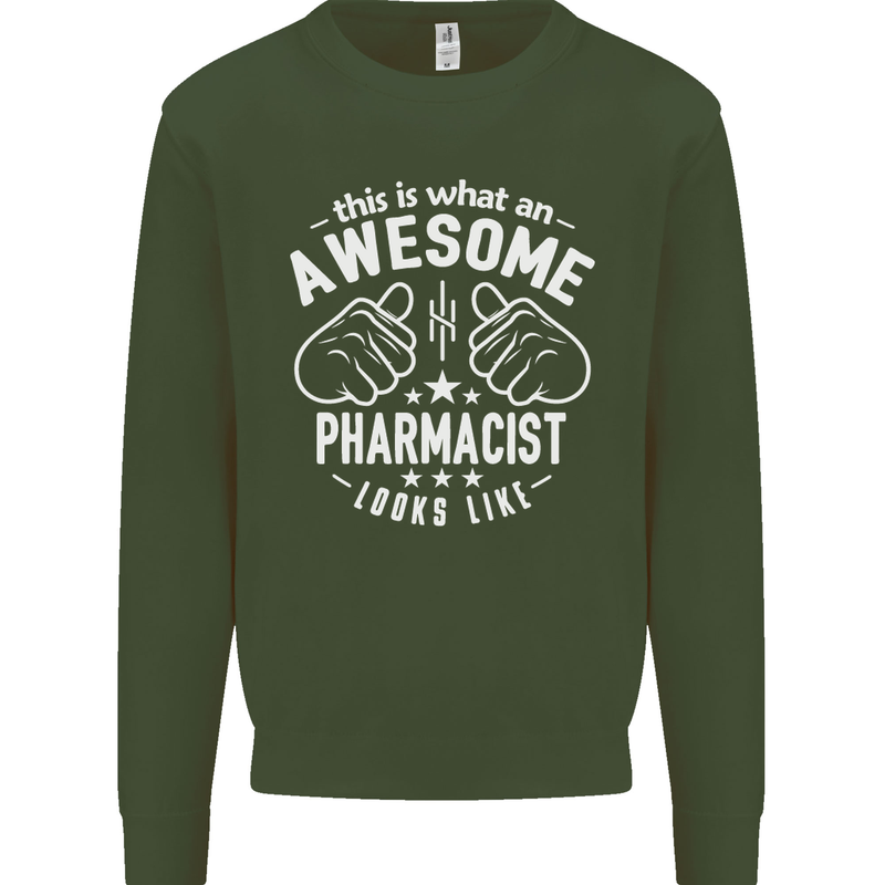An Awesome Pharmacist Looks Like Mens Sweatshirt Jumper Forest Green