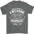 An Awesome Pharmacist Looks Like Mens T-Shirt Cotton Gildan Charcoal