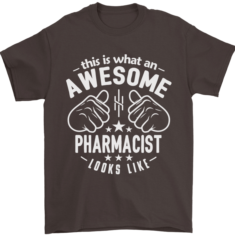 An Awesome Pharmacist Looks Like Mens T-Shirt Cotton Gildan Dark Chocolate