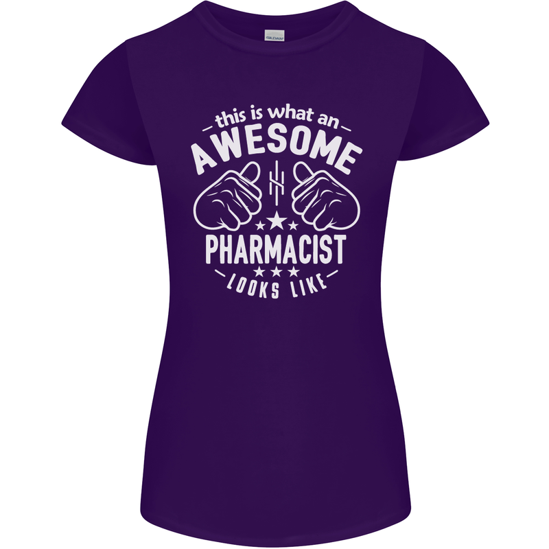 An Awesome Pharmacist Looks Like Womens Petite Cut T-Shirt Purple