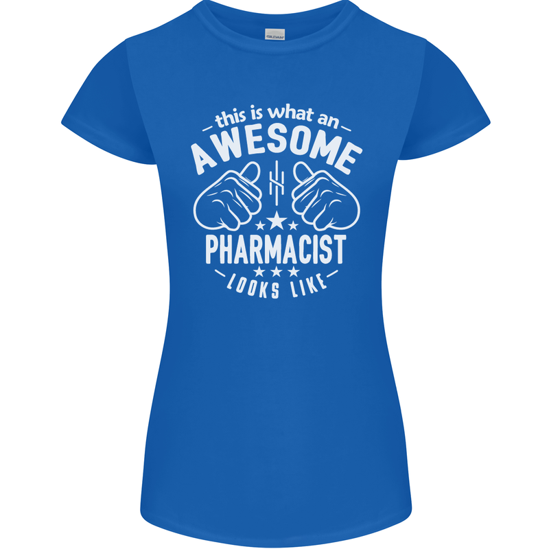 An Awesome Pharmacist Looks Like Womens Petite Cut T-Shirt Royal Blue