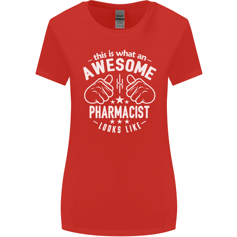 An Awesome Pharmacist Looks Like Womens Wider Cut T-Shirt Red