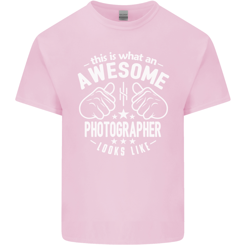 An Awesome Photographer Looks Like Mens Cotton T-Shirt Tee Top Light Pink