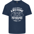 An Awesome Photographer Looks Like Mens Cotton T-Shirt Tee Top Navy Blue