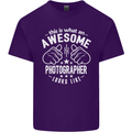 An Awesome Photographer Looks Like Mens Cotton T-Shirt Tee Top Purple