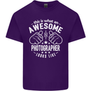 An Awesome Photographer Looks Like Mens Cotton T-Shirt Tee Top Purple